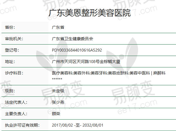 广东美恩整形美容医院正规吗？