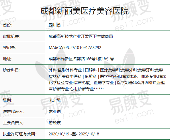 成都新丽美医疗美容医院正规吗？
