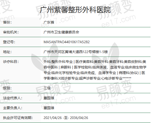 广州紫馨整形外科医院正规吗？